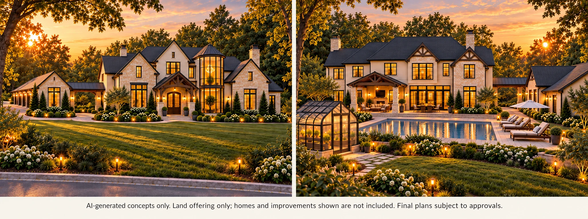 Lot 2 AI-generated home concept: front and rear views